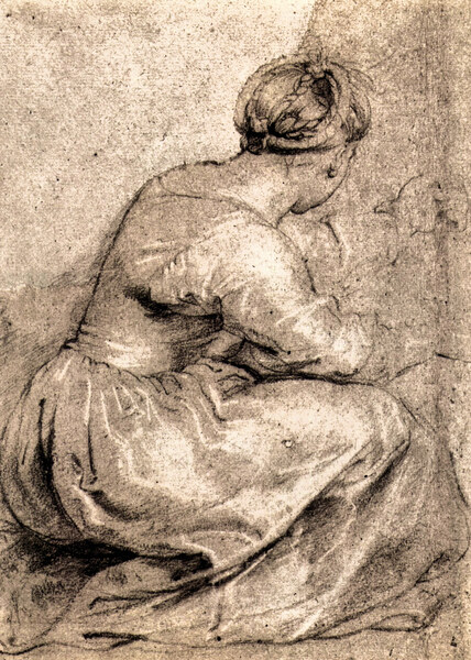 Sitting girl by Rubens